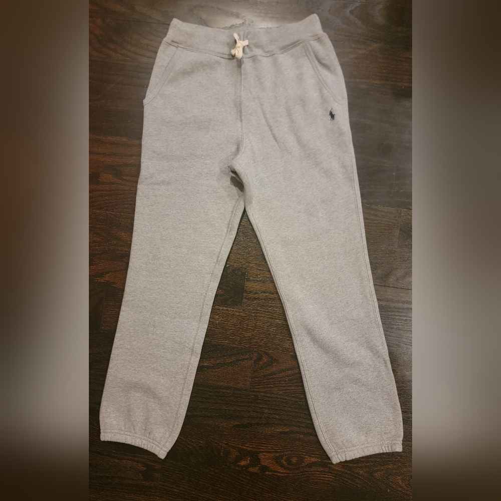 Ralph Lauren Polo Gray Fleece Sweatpants with Logo